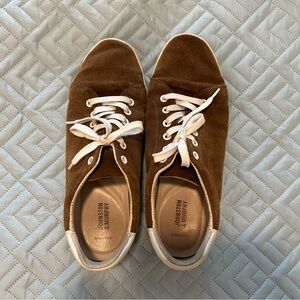 Johnston & Murphy Fenton Lace Sneaker Camel Brown Suede model 25-2692